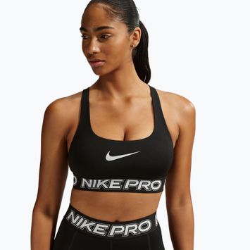 Sport-BH Nike Pro Light Support Non Padded black/white/metallic silver