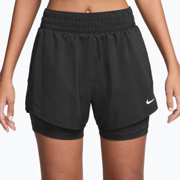 Damen-Shorts Nike One Dri-Fit High-Waisted 3" 2In1 black/white