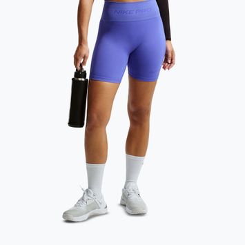 Damen-Shorts Nike Pro Seamless High-Waisted Biker 5" sapphire