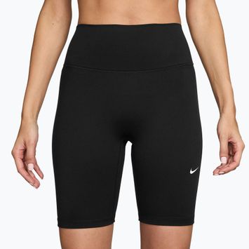 Damen-Shorts Nike One High-Waisted Biker 8" black/white