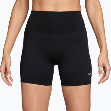 Damen-Biker-Shorts Nike One High-Waisted Biker 5" black/white