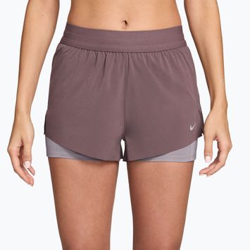 Damen-Laufshorts Nike Swift Mid-Rise 2in1 tattoo/light violet ore