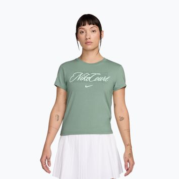 Damen-Tennisshirt Nike Court Heritage steam/barely green