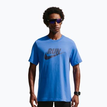 Herren-Laufshirt Nike Dri-Fit Running blue crystal/thunder blue