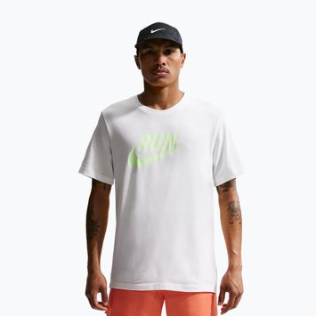 Herren-Laufshirt Nike Dri-Fit Running white/barely volt