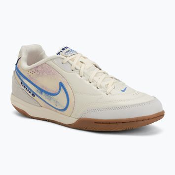 Herren-Fußballschuhe Nike Tiempo Streetgato PRM IC coconut milk/gum medium brown/blue crystal