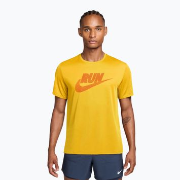 Herren-Laufshirt Nike Miler Dri-Fit UV laser orange/total orange