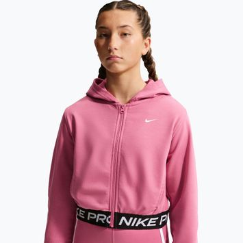 Kinder-Sweatshirt Nike Pro Fleece Dri-Fit Full-Zip peony/peony/black/white