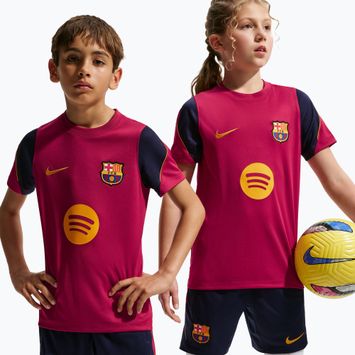 Kinder-Fußballtrikot Nike FC Barcelona Strike Dri-Fit noble red/blackened blue