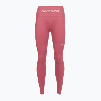 Damen-Trainingsleggings Nike Pro Seamless High Waisted 7/8 peony/white