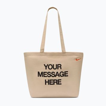 Tasche Nike Heritage "Your Message Here" Tote 22 l oatmeal/safety orange/safety orange
