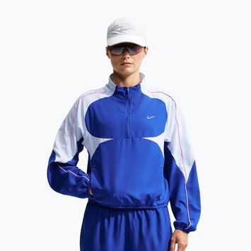 Damen-Laufjacke Nike Tempo Dri-FIT 1/2-Zip old royal/football grey/pink rise
