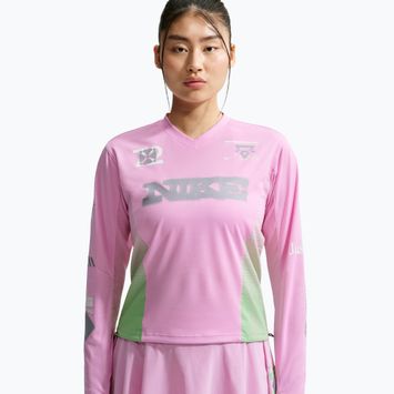 Damen-Laufshirt mit langen Ärmeln Nike Swift Jersey Top pink rise/illusion green