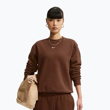 Damenpullover Nike Studio Fleece cacao wow/sail