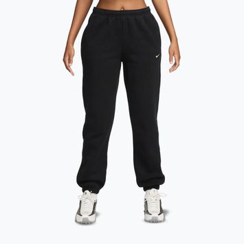 Damenhose Nike Studio Fleece total black/sail