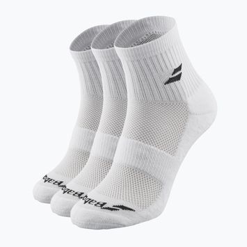 Socken Babolat Quarter 3 Pack white/white
