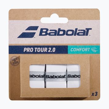 Griffbänder für Tennisschläger Babolat Pro Tour 2.0 3 Stk. white