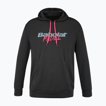 Sweatshrit Hoodie Tennis Herren Babolat Padel Hood Sweat black/black