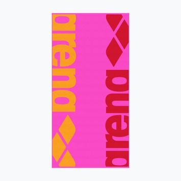 Arena Logotype Handtuch Velours Skoching rosa multi