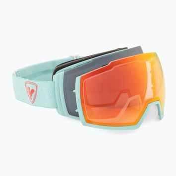 Skibrille Damen Rossignol Magne'lens W blue/silver mirror/orange
