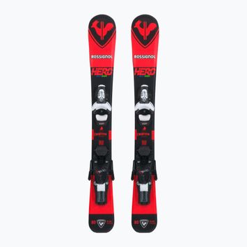 Kinder-Abfahrtsski Rossignol Hero Pro + Team 4 GW Black Bulk red