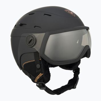 Damen Skihelm Rossignol Allspeed Visor Imp Photo schwarz