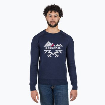 Sweter Herren Rossignol Jacquard Crew Neck dark navy