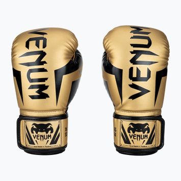 Venum Elite Herren Boxhandschuhe gold und schwarz 1392-449