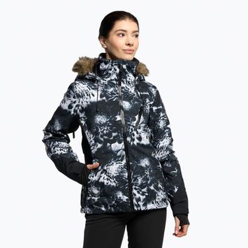 Snowboardjacke für Frauen ROXY Jet Ski Premium 2021 true black future flower