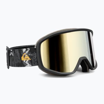 Quiksilver Harper zerklüftete Spitze schwarz/gold Snowboardbrille