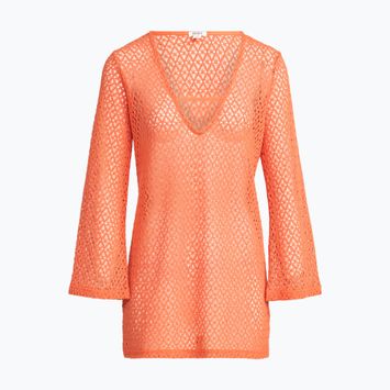 Roxy Love Coastline Beach Damen V-Ausschnitt Kleid apricot brandy