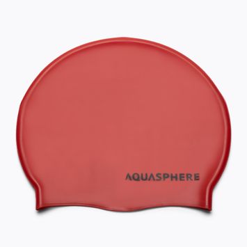 Aqua Sphere Schlichte Silikon-Schwimmkappe rot SA212EU0601