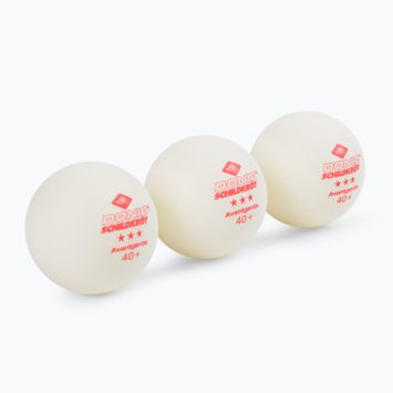 DONIC 3-Star Avantgarde Ball Poly 40+ Tischtennisbälle 3 Stück weiß 608334