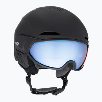 Alpina Oro QV Mips Skihelm schwarz matt/eisblau