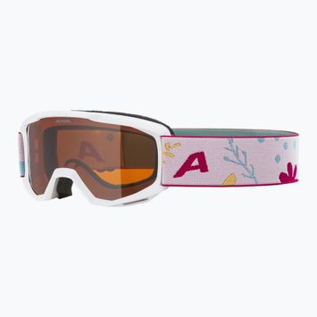 Alpina Kinderskibrille Piney weiß/ blumenmatt/ orange