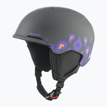 Skihelm Kinder Alpina Brix midnight/ grey leo matt