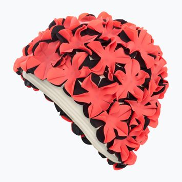 Schwimmkappe Damen Fashy Flowers red / black