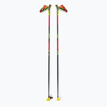 Langlaufstöcke LEKI PRC 750 bright red/ neon yellow/ black