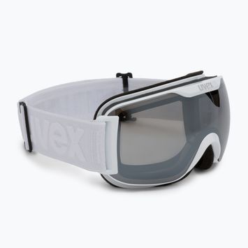 Skibrille UVEX Downhill 2 S LM white mat/mirror silver/clear 55//438/126