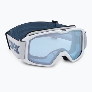 Skibrille UVEX Elemnt FM white mat/mirror silver blue 55//64/13