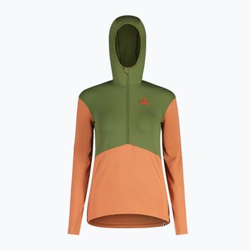 Damen Maloja SchioM grün-orangefarbenes Sweatshirt 34150-1-0560