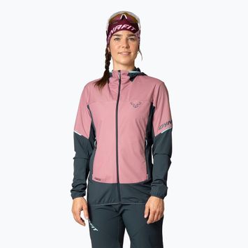 DYNAFIT Damen-Trekking-Sweatshirt Traverse Alpha Hooded mokarosa