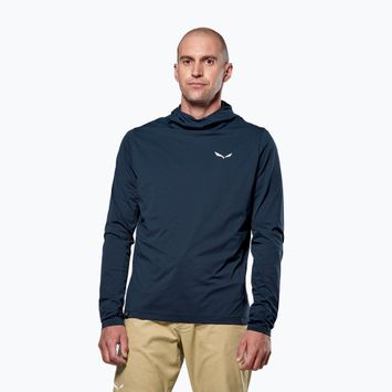 Herren-Trekking-Sweatshirt Salewa Puez Sun Hoodie navy Blazer