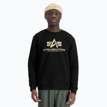 Herren Alpha Industries Basic Carbon Sweatshirt schwarz/gold