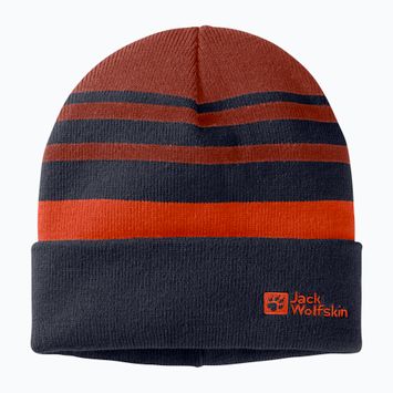 Jack Wolfskin Stripy Knit Kinder Wintermütze nachtblau