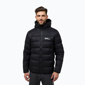 Jack Wolfskin Herren Daunenjacke Nebelhorn Down Hoody schwarz