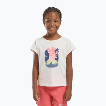 Jack Wolfskin Kinder-T-Shirt Graphic print Baumwolle weiß