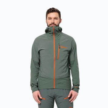 Jack Wolfskin Herren Softshelljacke Alpspitze Hoody heckengrün