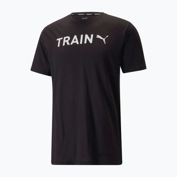 Herren PUMA Graphic Tee Trainings-T-Shirt schwarz 523414 01