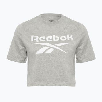 Shirt Damen Reebok Identity Big Logo Crop Tee medium grey heather